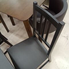 リユースのサカイ栃木店★ジモティ割あり★  ダイニングセット ブラック W110×D67×H74 クリーニング済み TC11887の画像
