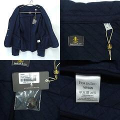 【未使用】FIOR DA LISO VIVIAN ボタンダウン ライディングジャケット ストレッチ 38 ネイビー レディース 乗馬 馬術の画像
