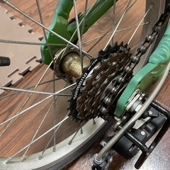 折りたたみ自転車 グリーン FIATの画像