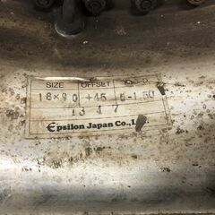 【希少】Epsilon Japan Elford エプシロンジャパン エルフォード 18インチ 4本 9J5HPCD150+45 深リム ランクル100 シグナス等　(SHD032)の画像
