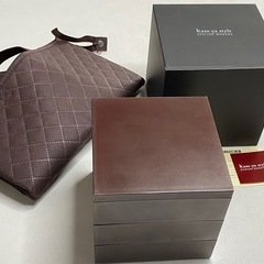 新品 大阪長生堂 Kaze-ya style メタリックブラウン15cm 三段重の画像