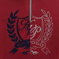 【未使用】HV POLO DECE ハーフジップ 長袖 ライディングシャツ ロングスリーブ ストレッチ ポロ S レッド レディース 乗馬 馬術の画像
