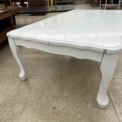 ★リユースのサカイ高崎店★TJ13588 萩原(株) テーブル 白 H33.4×D60×W100 クリーニング済みの画像