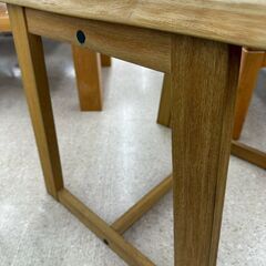 ★リユースのサカイ高崎店★TJ13590  テーブル 茶 H55.5×D60×W60 クリーニング済みの画像
