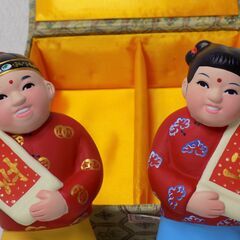 中国置物　中国フィギュア　縁起置物　高さ１３０ｍｍ　【非対面取引です】の画像