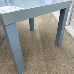 ★リユースのサカイ高崎店★TJ13594 IKEA テーブル 水色 H45.5×D55×W55 クリーニング済みの画像