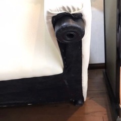 ほぼ未使用✨ホワイト2人掛けソファーの画像