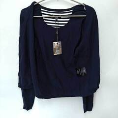 【未使用】HV SOCIETY POLO JESSICA ニット 長袖 カーディガン S ネイビー レディース 乗馬 馬術の画像