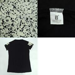 E7 ゴルフ ポロシャツ 半袖 4 ブラック レディースの画像