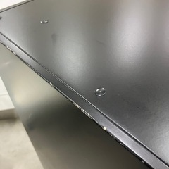 【来店歓迎 】【OF-83】人気のブラックスチール 3枚引違い ローキャビネット スライドドア 鍵付 書庫 可動棚 収納　検)事務机 オフィス チェア　会議 椅子　ロッカー　ミーティングテーブル　応接ソファ 店舗 事務所 什器　書庫 本棚 ラック デスク スチール 美品多数 格安 【中古オフィス家具】の画像