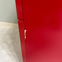 キャビネット 3段　赤 デスクワゴン 横幅40 奥行40　高さ60 収納 棚 キャスターワゴン　ストレージ　の画像