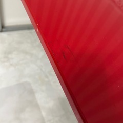 デスク 赤 横幅120 奥行60 高さ70 机 テーブル　レッド 光沢の画像