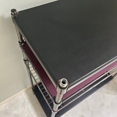 スチールラック ルミナスラック 横幅75 奥行35　高さ90 収納 4段ラック　ルミナスブラック メタルラックの画像