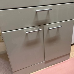 コンパクトサイズのレンジ台　ホワイトグレー汚れありますの画像