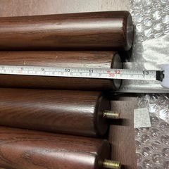 正方形こたつ・本体・タモ材丸脚・フラットヒーター／ダークブラウンの画像