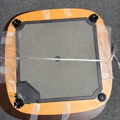 正方形こたつ・本体・タモ材丸脚・フラットヒーター／ダークブラウンの画像