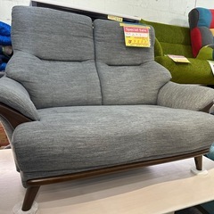 配達可【ニトリ2人掛けソファ】【グレー】クリーニング済【管理番号10712】金の画像