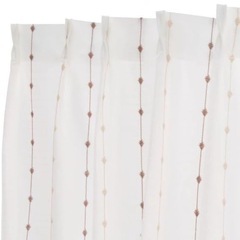 遮熱・遮像レースカーテン ブラウン 100cmX108cmX2 7330009の画像