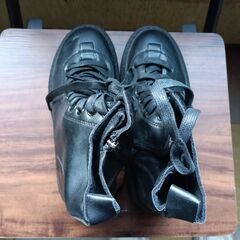 新品 23cm レディース ブーツ ブラック 厚底 シューズ サイドゴア 識別番号:【B190-S】の画像