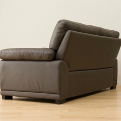 ニトリ　3人掛け本皮ソファ　の画像