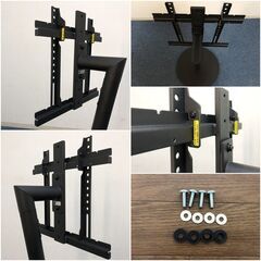 WALL テレビスタンド WLTVL4119 サテンブラック美品 EQUALS 適合モニターサイズ24～55インチ対応 隠しキャスター付きグッドデザインの画像