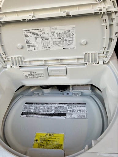 【中古】TOSHIBA AW-8V6 縦型洗濯機 8kg 2018年製【E1208IL】