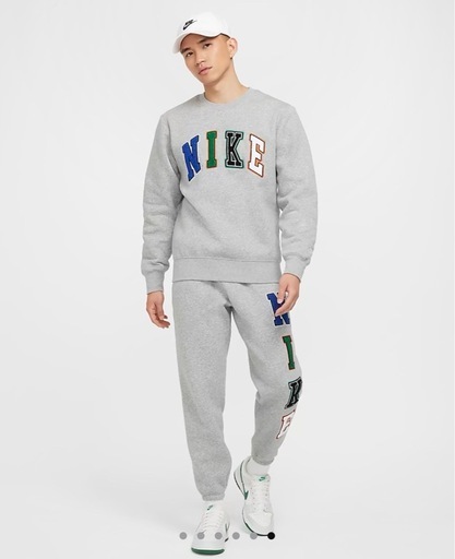 M*♡様 【XXLサイズ】NIKE上下セットアップ　ロゴボア　グレー　ナイキ　新 XXLサイズ】NIKE上下セットアップ ロゴボア グレー ナイキ 新品未使用