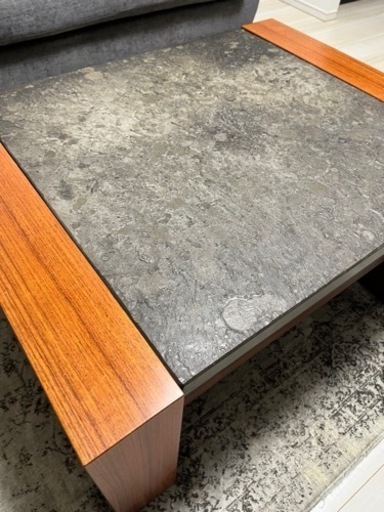 岩板ローテーブル｜耐熱・耐傷◎ 重厚デザイン｜80×60×40cm (募集期間12/18(木)まで)