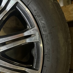 WORK １４インチPCD100アルミホイールBSタイヤ付きの画像