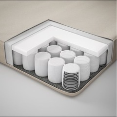 IKEA イケア　VANNAREID ヴァンナレイド ポケットコイルマットレス, かため/ベージュ, 80x200 cmの画像