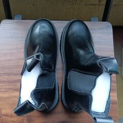 新品 23cm レディース ブーツ ブラック 厚底 シューズ サイドゴア 識別番号:【B193-S】の画像