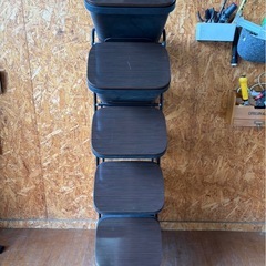 L0601 スタンドダストボックス ゴミ箱 5段 キャスター付きの画像