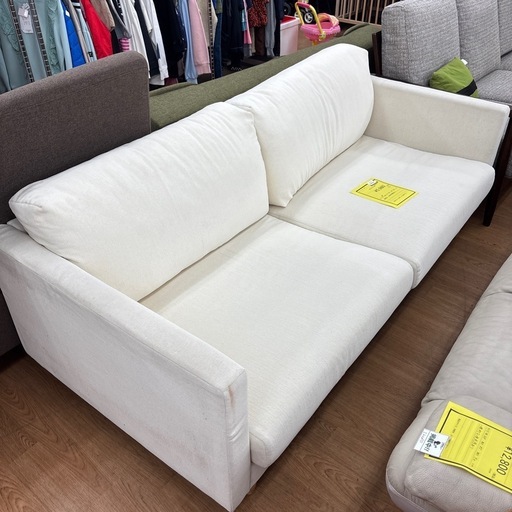 ☆ドリーム荒牧店☆ジモティー割引有☆【クリーニング済み】3P布ソファ 