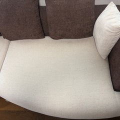 3人がけ　ソファ　カウチ付きの画像