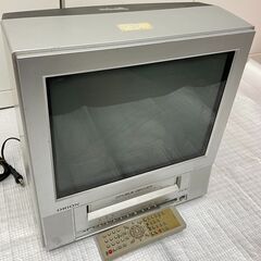 ij6460A ORION オリオン 15型 ビデオ付 カラーテレビ VF15-W1 VR-018 05年製 通電確認済み 動作未確認 リモコン有の画像