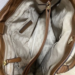 マイケルコース　ブラウンレザー　ショルダーバッグ　ハンドバッグの画像