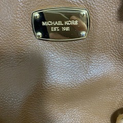 マイケルコース　ブラウンレザー　ショルダーバッグ　ハンドバッグの画像