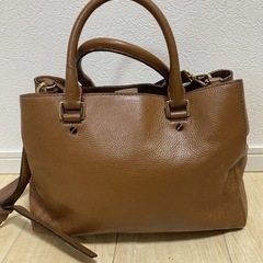 マイケルコース　ブラウンレザー　ショルダーバッグ　ハンドバッグの画像