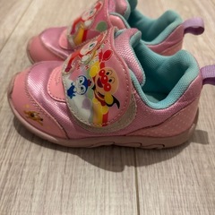 14cm アンパンマン　スニーカー　ピンクの画像