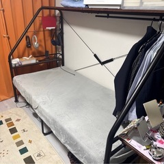 【12/20・21受取】冷蔵庫、電子レンジ、洗濯機、炊飯器、ベッド(マットレス付き)5点セットの画像