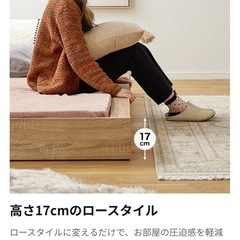 LOWYA ［幅158］ダブル　ベッドフレーム ロータイプの画像