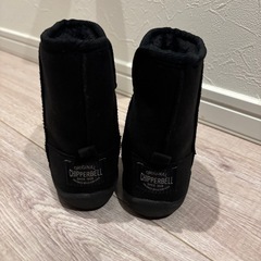 14cm ムートンブーツ　ブラックの画像