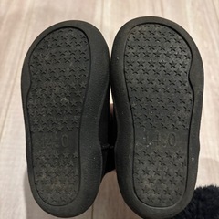 14cm ムートンブーツ　ブラックの画像