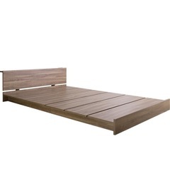 家具350 Yuseong ユソン ベッド ベッドフレーム セミダブル ロー ダブル ブラウンの画像