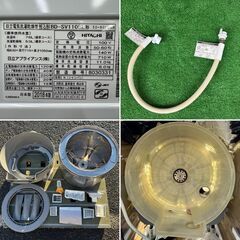 地域限定送料無料　美品【 HITACHI 】日立 ビックドラム 洗濯11.0㎏/乾燥6.0㎏ ドラム式洗濯乾燥機 風アイロン ヒートリサイクル乾燥 温水ナイアガラ洗浄 BD-SV110BLの画像
