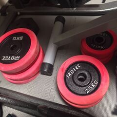 ダンベルx4  Wバー 懸垂バー　ベンチ 引取り限定の画像