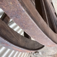 おおきな大八車の車輪2つセットの画像