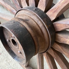 おおきな大八車の車輪2つセットの画像