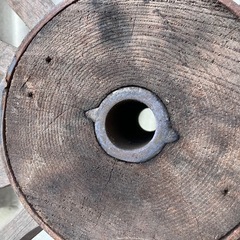 おおきな大八車の車輪2つセットの画像