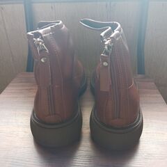 新品 24.5cm レディース ブーツ ブラウン 厚底 シューズ サイドゴア 識別番号:【B202-S】の画像